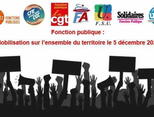 Fonction publique : Mobilisation sur l’ensemble du territoire le 5 décembre