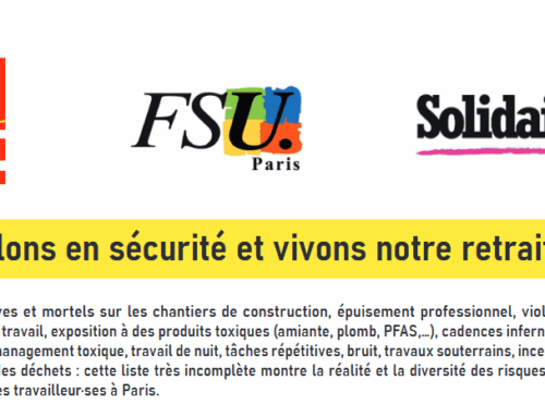 Travaillons en sécurité et vivons notre retraite !