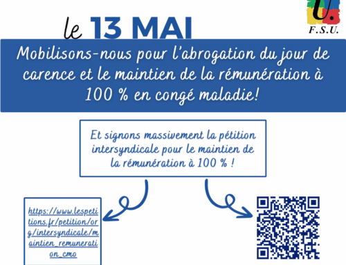 Pétition intersyndicale, prélèvement sur les arrêts maladie