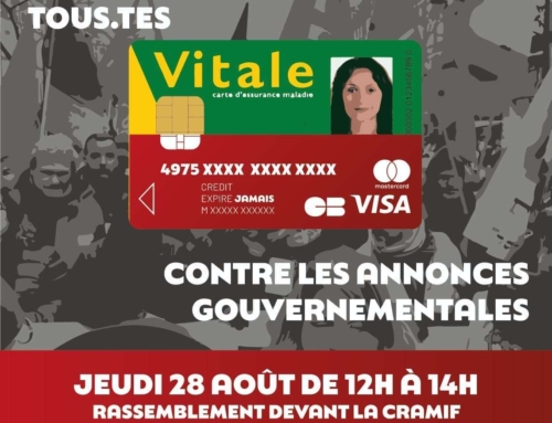 Rassemblement intersyndical : jeudi 28 août à 12h, devant la CRAMIF à Paris