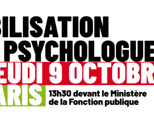 Mobilisation intersyndicale et interassociative des psychologues !